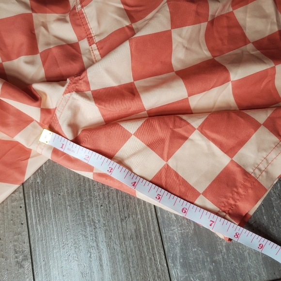 NWT Mad Engine Men's Orange Checked Swim Trunks Size XXL - Picture 8 of 14